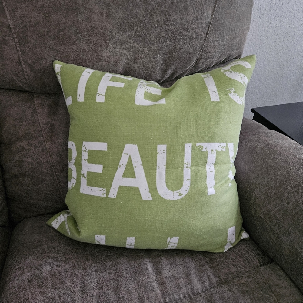 Green Throw Pillow 20x20